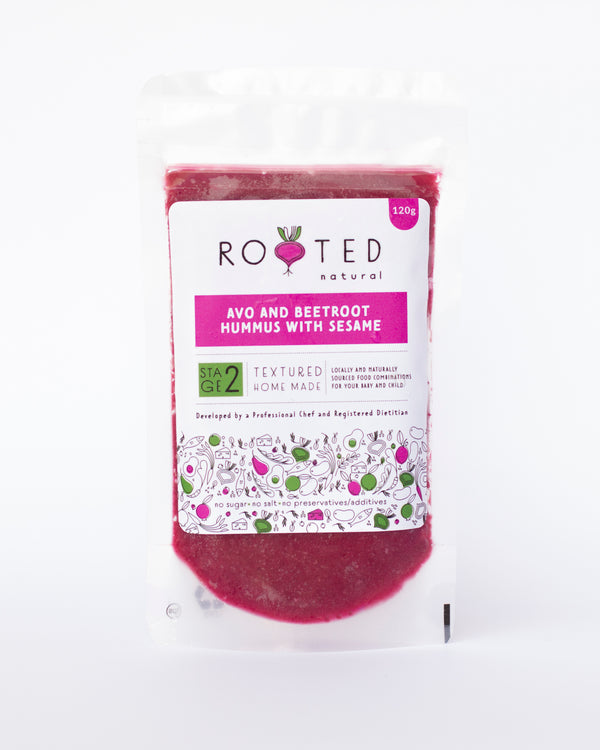 Avo and Beetroot Hummus with Sesame