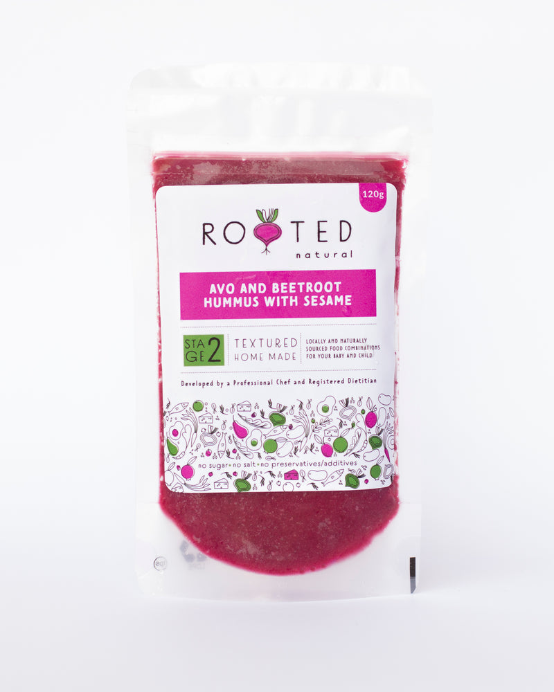Avo and Beetroot Hummus with Sesame