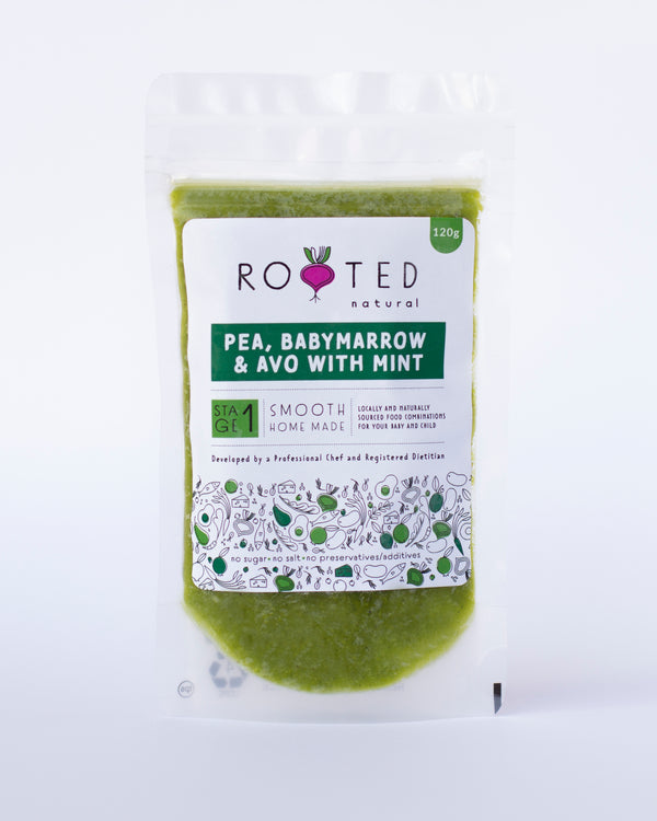Pea, Baby Marrow and Avo with Mint